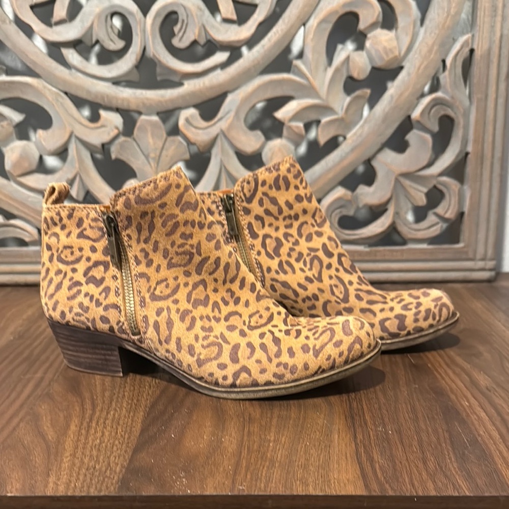 Leopard Print Ankle Boots